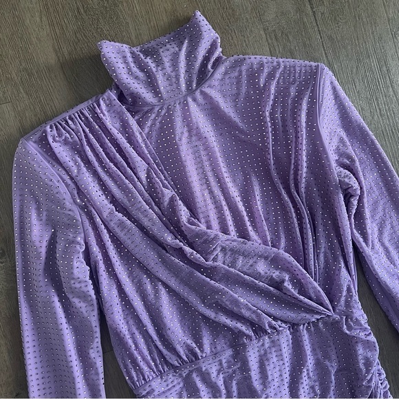Jonathan Simkhai Abrah Embellished Party Cocktail Dress - Purple - Size XS - Picture 7 of 15